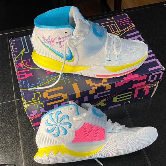 Nike Other - Nike Kyrie 6 White, Blue and Pink Sneakers